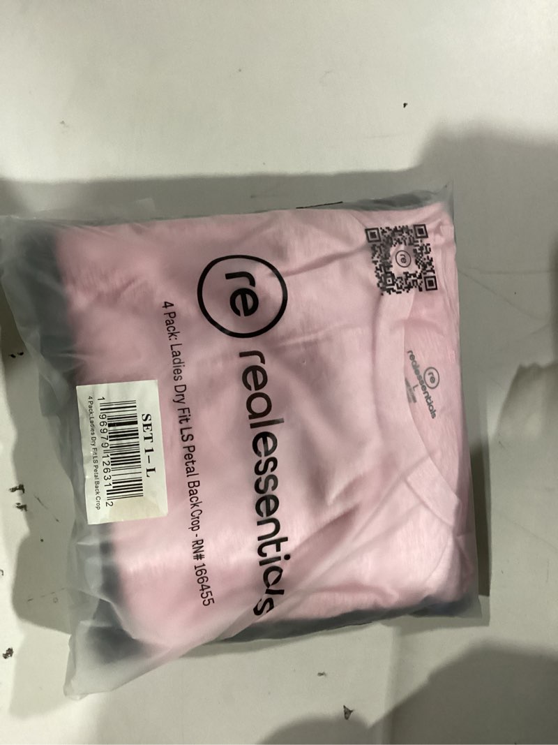 Condition photo showing Good Condition for Real Essentials 5 Pack: Women's Dry Fit Crop Top - Long Sleeve Crew Neck Stretch Athletic Tee (Available in Plus Size)