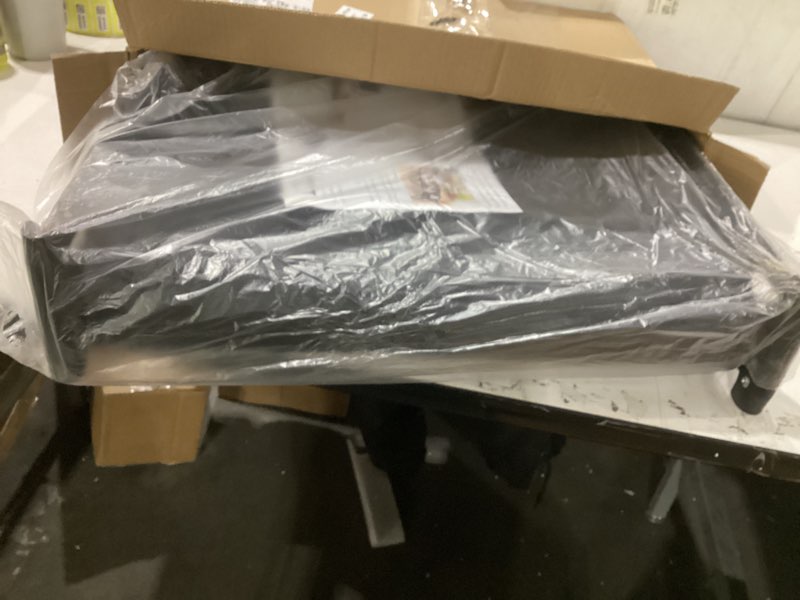 Condition photo showing New/Like New for Foldable Elevated Dog Cot, No Assembly Need, Waterproof Folding Raised Dog Bed, Outdoor Dogs Cot Cooling Pet Hammock Bed with Breathable Mesh for Small Medium Size Dogs, Chew-Proof, Black 36"L x 7"W x 23"H