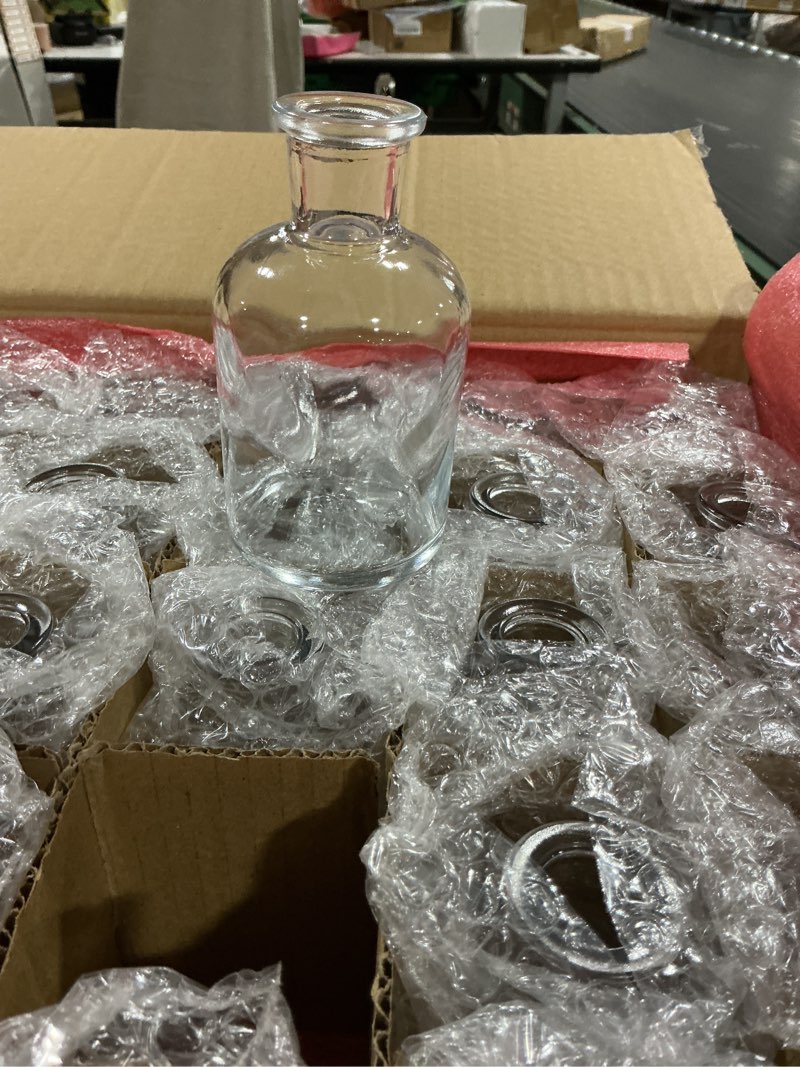 Condition photo showing Good Condition for lallisa 30 pcs 4 inches small glass bud vases bulk mini flower vases for centerpieces decorative glass bottles vintage rustic decoration for wedding dining table home decor 4 inches transparent 30