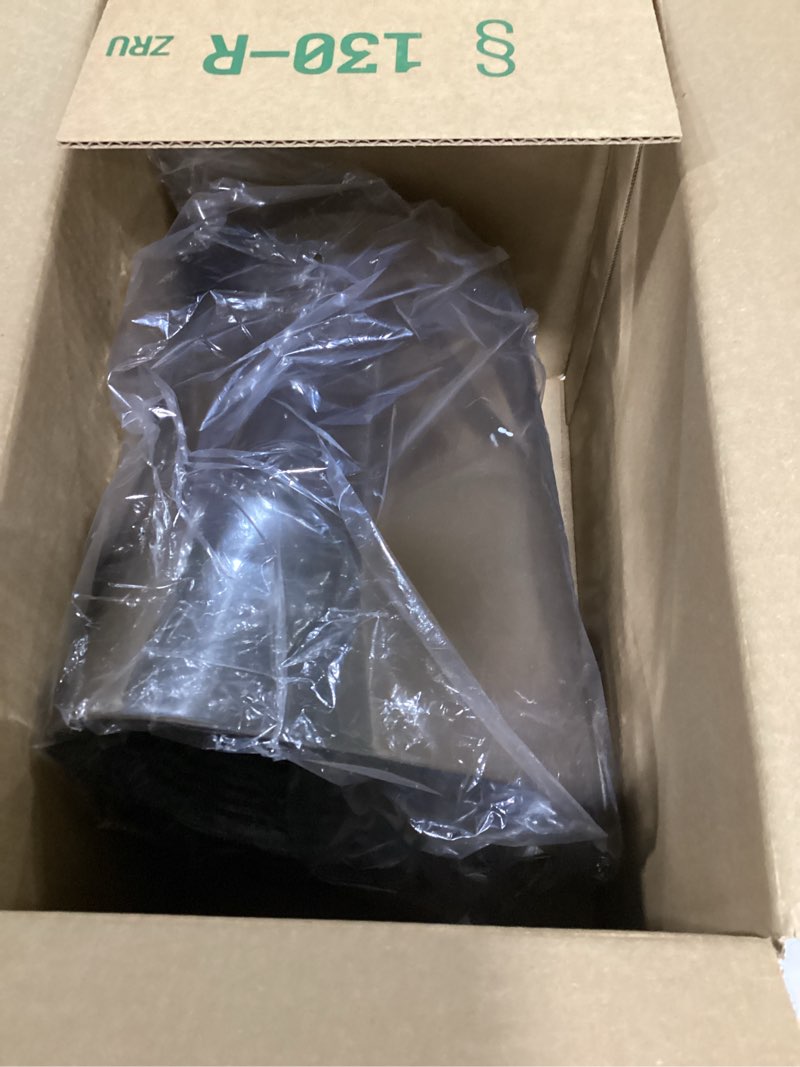 Condition photo showing New/Like New for mDesign Round Metal Small 1.7 Gallon Recycle Trash Can Wastebasket, Garbage Container Bin for Bathrooms, Kitchen, Bedroom, Home Office - Durable Stainless Steel - Mirri Collection - Polished