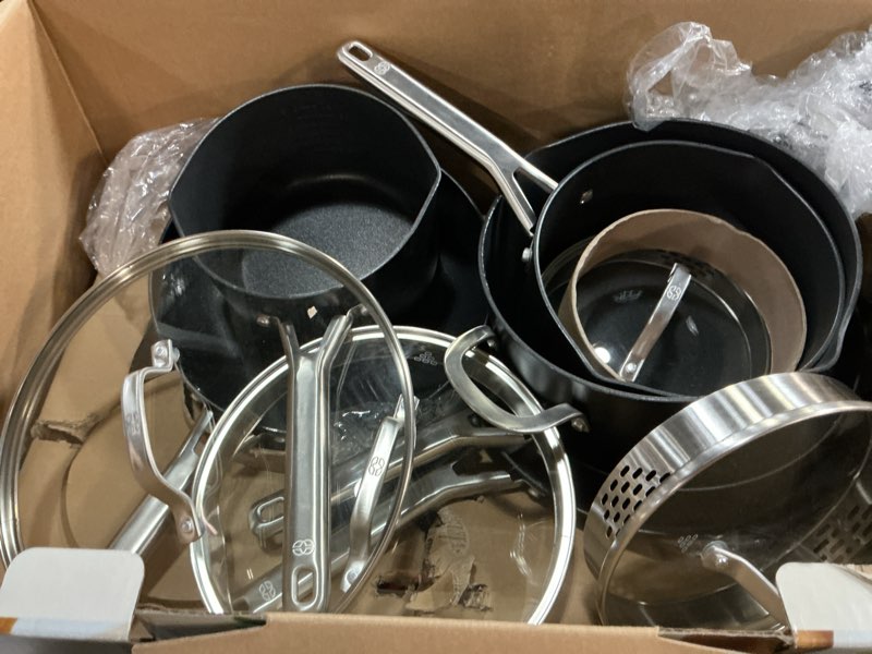 Condition photo showing As Is for Calphalon® Hard-Anodized Nonstick 10-Piece Cookware Set NEW 10-Piece Set