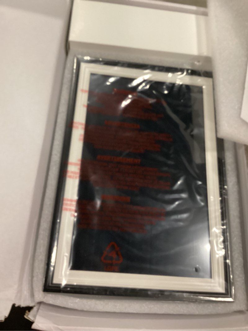 Condition photo showing New/Like New for frameo 10.1" digital picture frame, smart wifi digital photo frame with 1280x800 hd ips touch screen 32gb storage auto-rotate wall mounted, share photos/videos from phone anywhere(black&white)