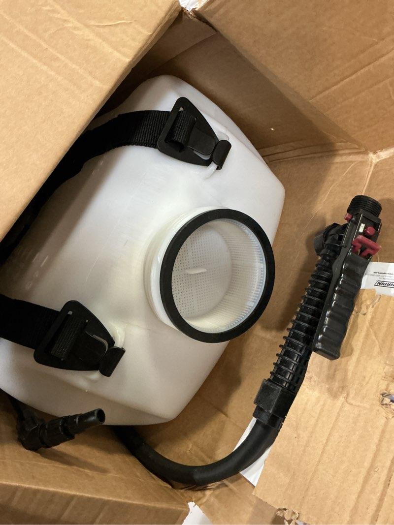 Condition photo showing Good Condition for chapin 60114 backpack sprayer, 4?gallon pump sprayer, translucent poly tank, 3?stage filtration, adjustable poly cone nozzle & 20" wand for lawn & garden weed, pest & fertilizer applications 4g, pump