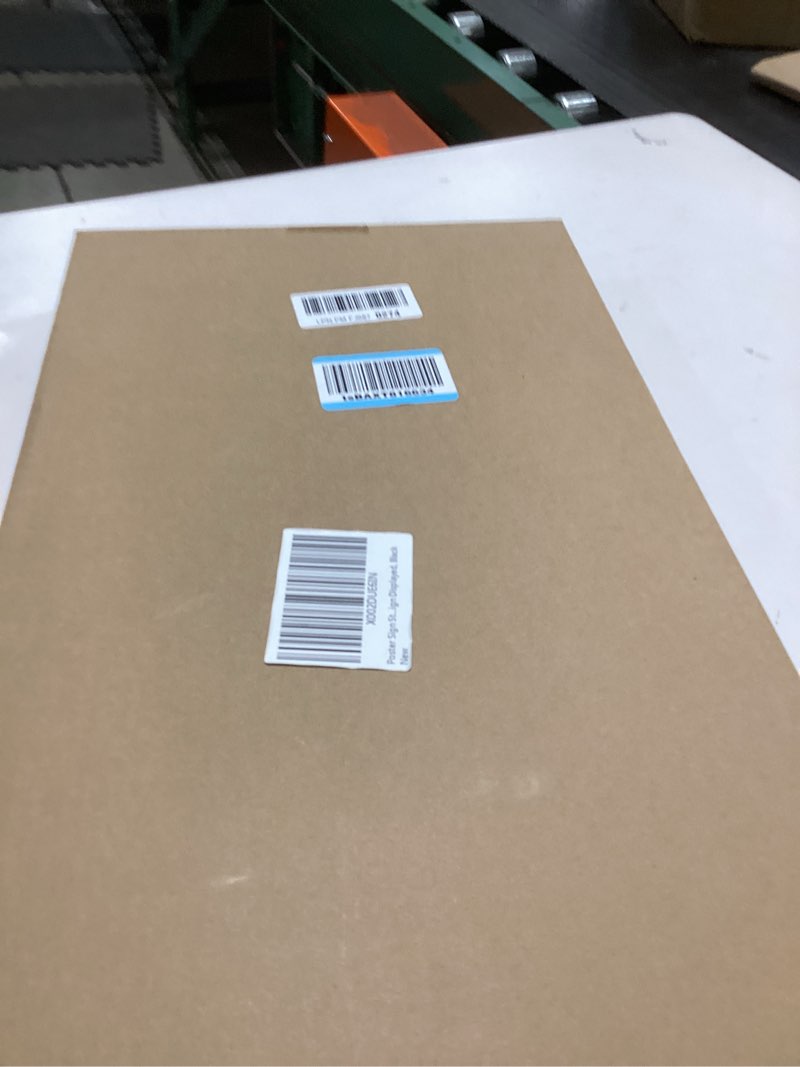 Condition photo showing New/Like New for Sign Holder 8.5x11 inch-Adjustable Sign Stand for Display, Floor Standing Sign Holder Stand, Pedestal Heavy Duty Poster Stand with Round Base for Display, Advertisement, and Outdoor (1Pack) Black 8.5 x 11 Inches