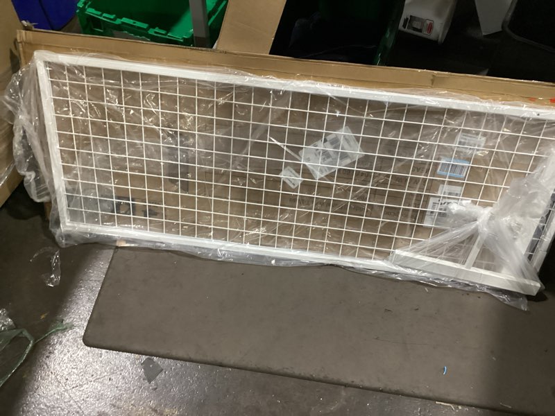 Condition photo showing New/Like New for Portable Gridwall Panel Floorstanding Display Stand One-Step Installation White Finish, T Base