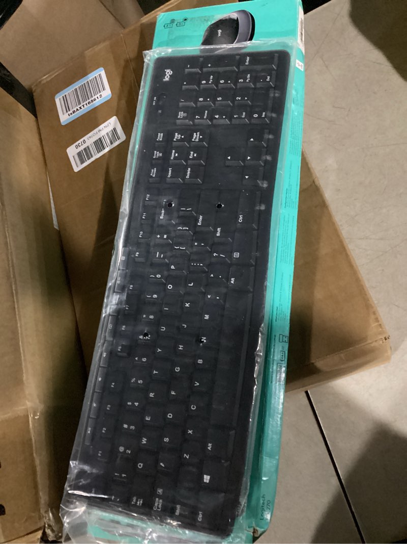 Condition photo showing Good Condition for logitech mk270 wireless keyboard and mouse combo for windows, 2.4 ghz wireless, compact mouse, 8 multimedia and shortcut keys, 2-year battery life, for pc, laptop - black
