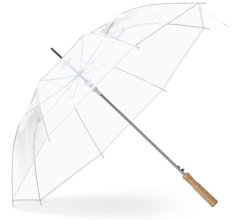 3 Pcs Wedding Umbrellas Bulk, 41 Inch Wedding Stick Umbrellas with Wooden Handle Large Canopy Windproof Rain for Bride Groom Bridal Shower Party Decor
