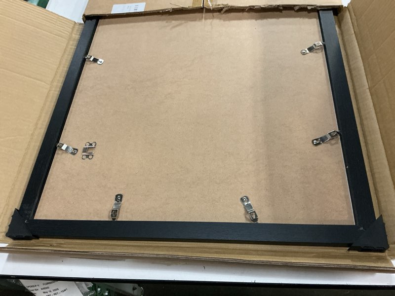 Condition photo showing Good Condition for 19.7x27.6 picture frame for wall display, 19.7x27.6 black picture frame with shatter resistant plexiglass, stable and sturdy puzzle frame for wall display, handpicked gift collection, 1 pack