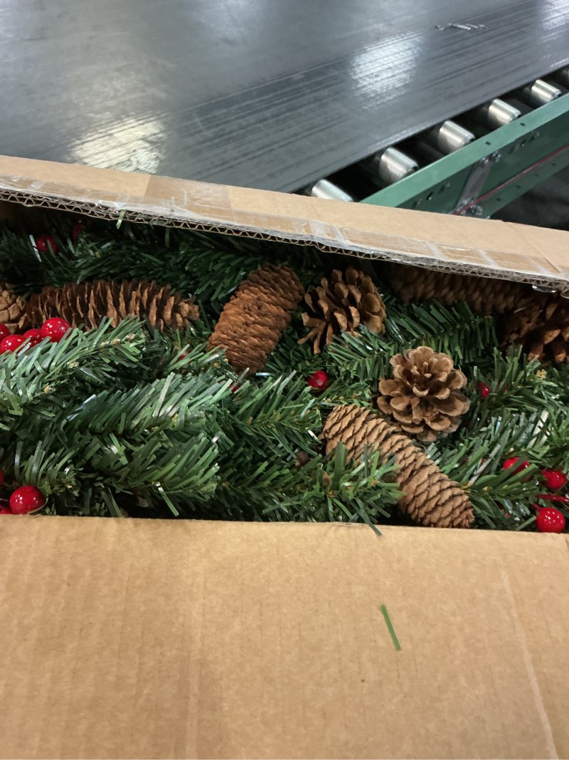 Condition photo showing Good Condition for 2 Pack 4 Ft Outdoor Potted Christmas Entrance Tree with Timer, 8 Mode 60 LED Dual Color Change Lights, Battery Operated, 140 Branches Tips 15 Pinecone 15 Berries Xmas Tree for Porch Front Door Decor