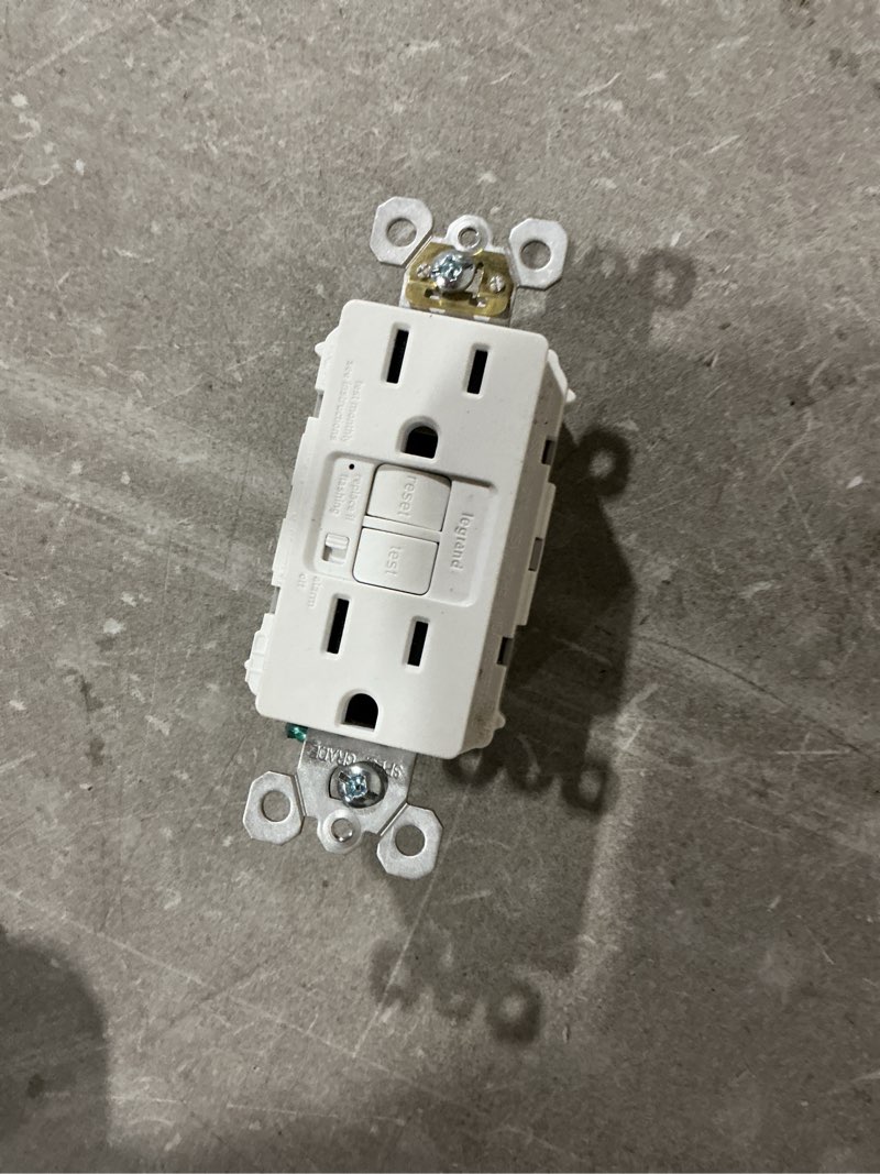 Condition photo showing As Is for eaton 15 -amp 125-volt tamper resistant gfci residential/commercial decorator outlet with
