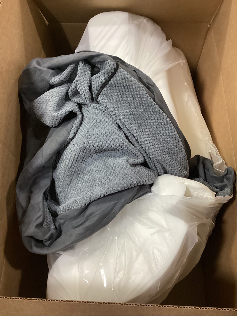 Condition photo showing Good Condition for large dog stairs – extra large dog steps for bed, couch & car, 6-step pet steps for puppies & senior dogs, pet stairs with washable cover, side pockets, non-slip bottom, 43.3" l x 19.7" w grey