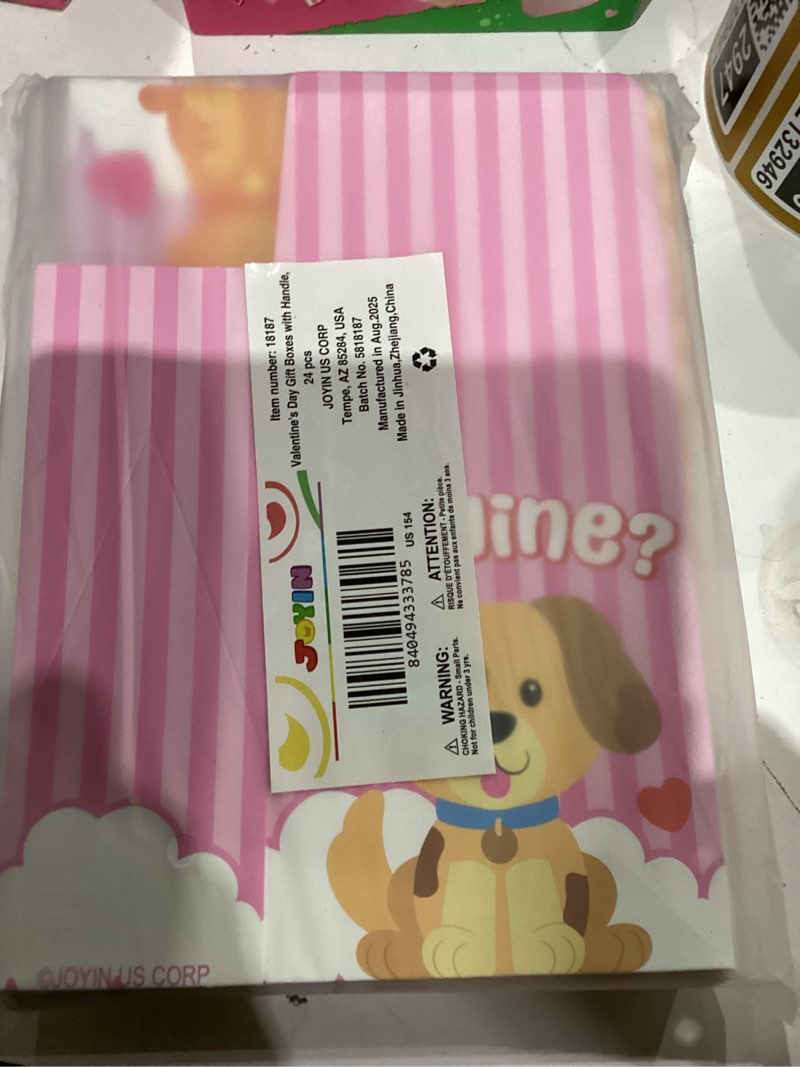 Condition photo showing New/Like New for JOYIN 24 Pcs 7.8" Valentine’s Day Gift Boxes, Animal Paperboard Treat Bag with Handle, Valentines Goodie Boxes with 6 Animal Themed Designs for Kids Classroom Prize, Gift Exchange, Party Favors Supply