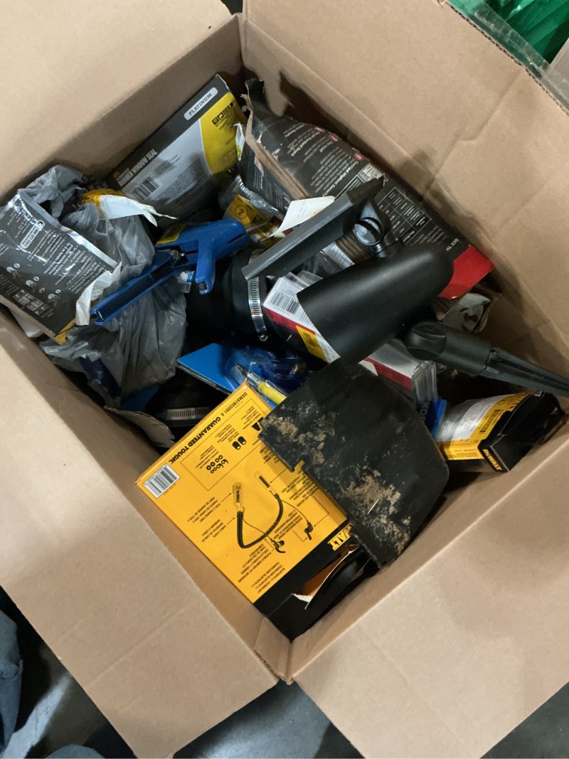 Condition photo showing As Is for assorted small tools, screws, latches, and home repair accessories assorted of mens and womens watches, earrings, and accessories 