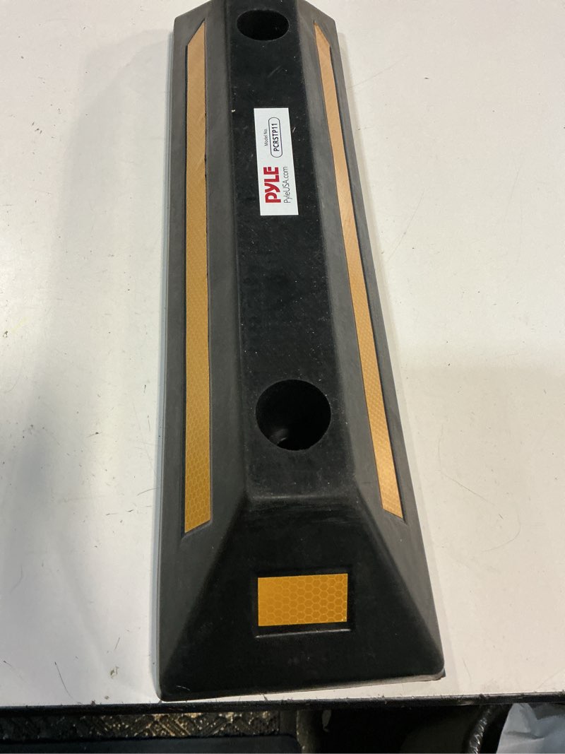 Condition photo showing Good Condition for pyle pcrstp22 heavy duty rubber garage floor stop black for vehicles & cars