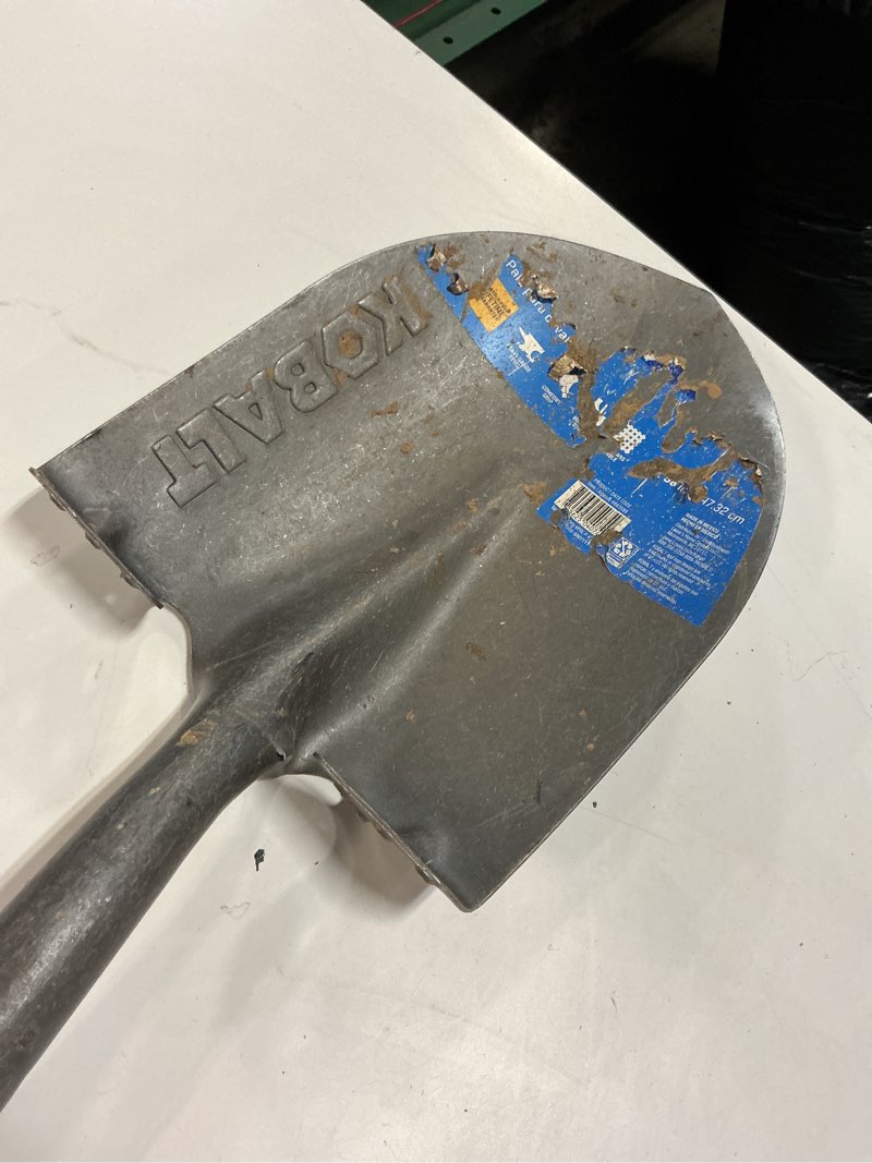 Condition photo showing As Is for kobalt 40-in fiberglass handle digging shovel