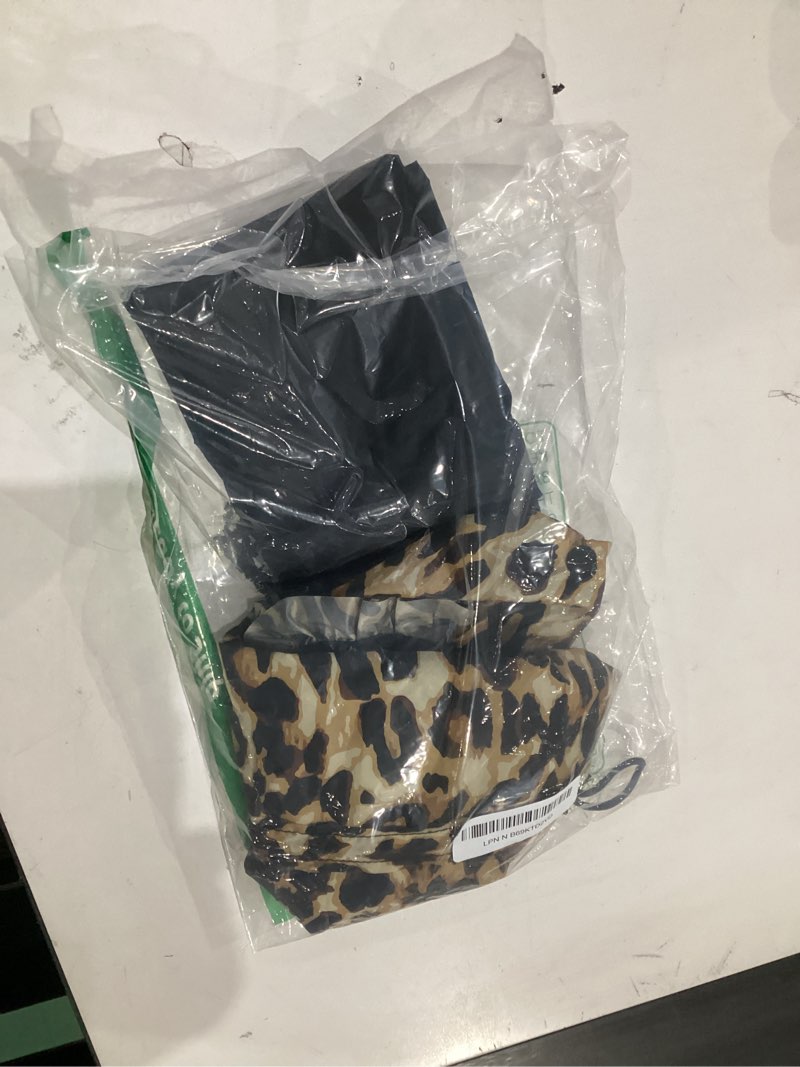 Condition photo showing Good Condition for 2 Pcs Large Shower Cap for Braids, Extra Long Shower Cap for Women Long Hair & Locs, Waterproof Hair Bonnets for Dreadlocks Drawstring Bath Caps for Women & Men (Black, Leopard)