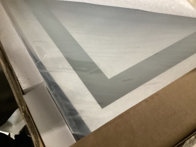 Condition photo showing New/Like New for 24"x 32" LED Bathroom Mirror with Light, Front and Backlit Controlled, Anti-Fog, 3 Colors Led Mirror, Dimmable, LED Wall Vanity Mirror with Lights, Memory Function, Tempered Glass,ETL Listed White (3 Light Modes) 32"L x 24"W