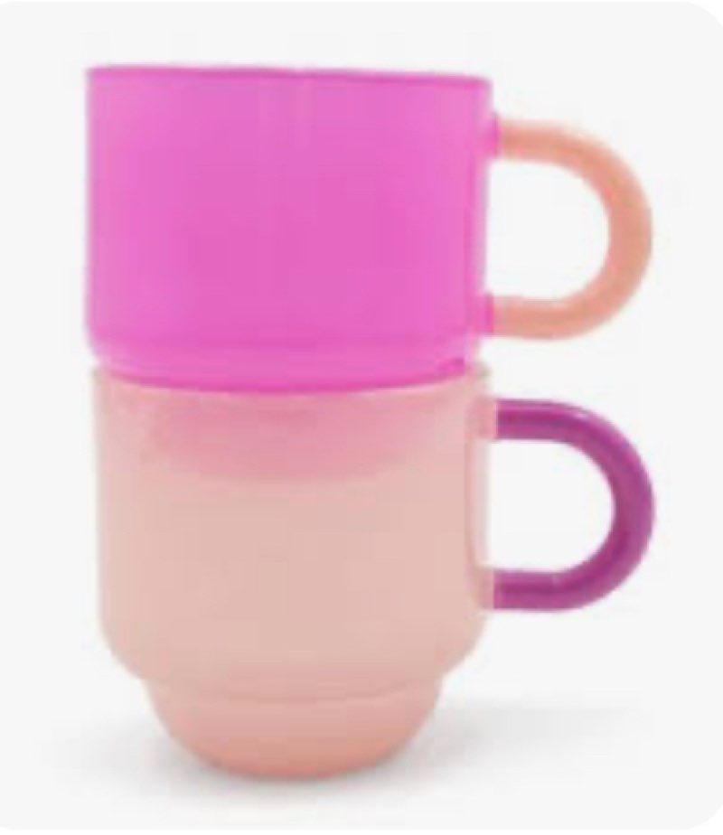 Target Bullseye Playground Pink Classic Glass Mug Set 2025 NEW 8 units 