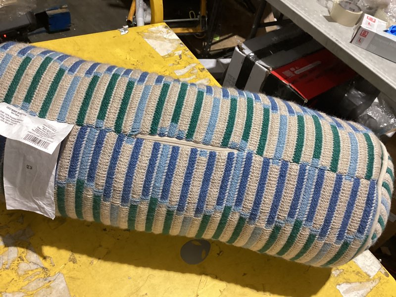 Condition photo showing Good Condition for 8"x20" wavy stripe woven bolster pillow multi-cool - threshold™