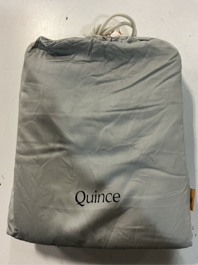 Condition photo showing New/Like New for quince organic grey bedding full