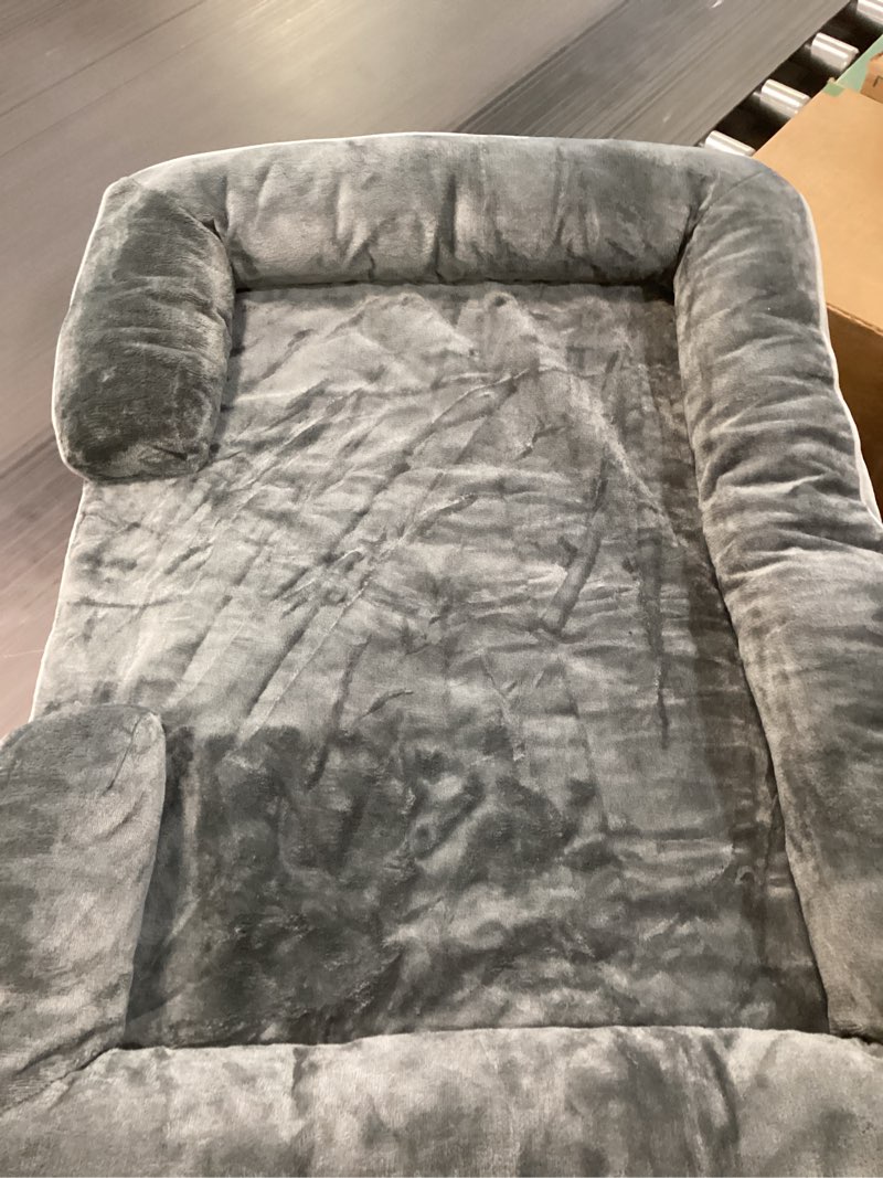 Condition photo showing As Is for Bedsure Orthopedic Dog Beds Large Sized Dog - Washable Large Dog Cat Bed Waterproof, Comfort Dogs Couch Sofa with Washable Removable Cover, Pet Bed with Nonskid Bottom, Grey, 35" 35"L x 25"W x 6.5"Th Grey