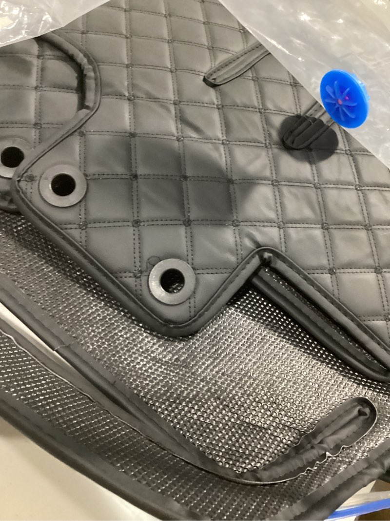 Condition photo showing Good Condition for Similar to Trunk Liner Cargo Mats - Custom for 95% Car Models, All Weather, Full Coverage Luxury Leather Protective (Black, Separate Floor Mat) black Separate trunk floor mat