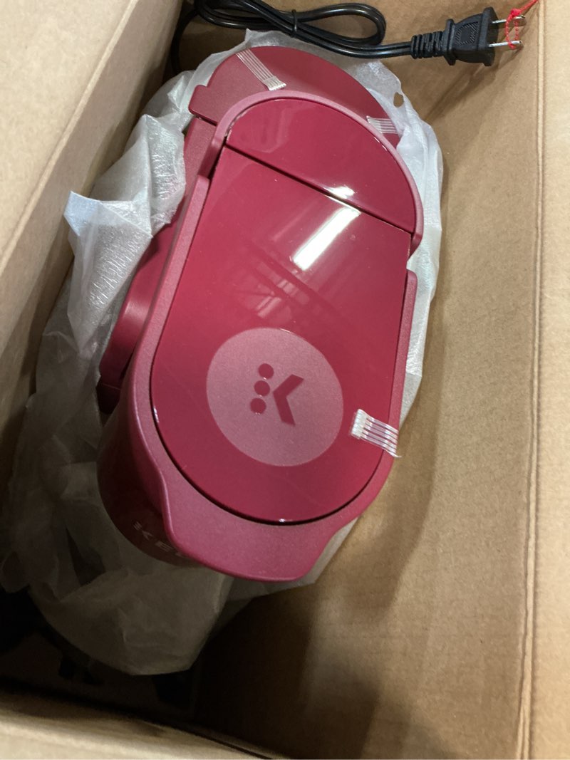 Condition photo showing Good Condition for keurig k-express single serve k-cup pod coffee maker, 3 brew sizes, strong button feature, 42oz removable reservoir, island berry holiday berry