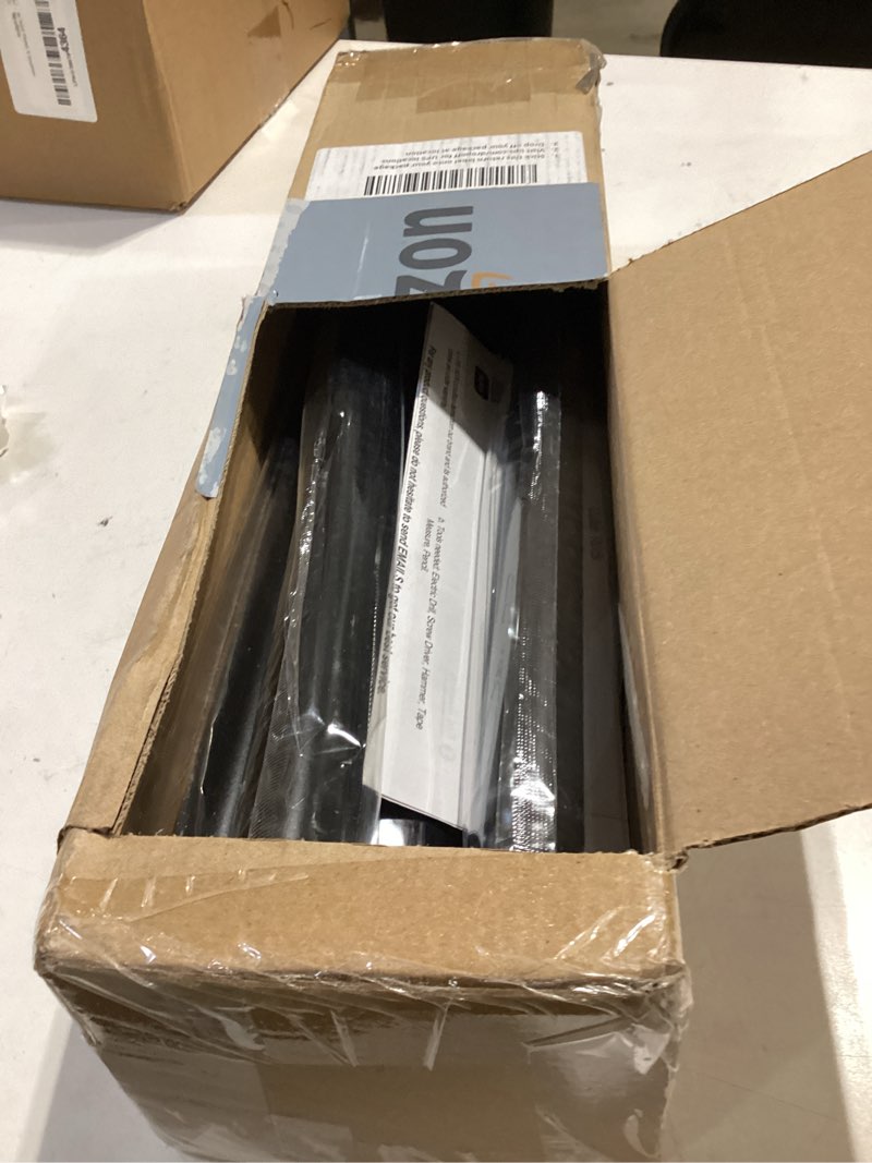 Condition photo showing Good Condition for usfook 7/8 inch curtain rods for windows 66 to 120 inch, telescoping splicing drapery rods, decoration for home with black decorative translucent finials 66-120" black