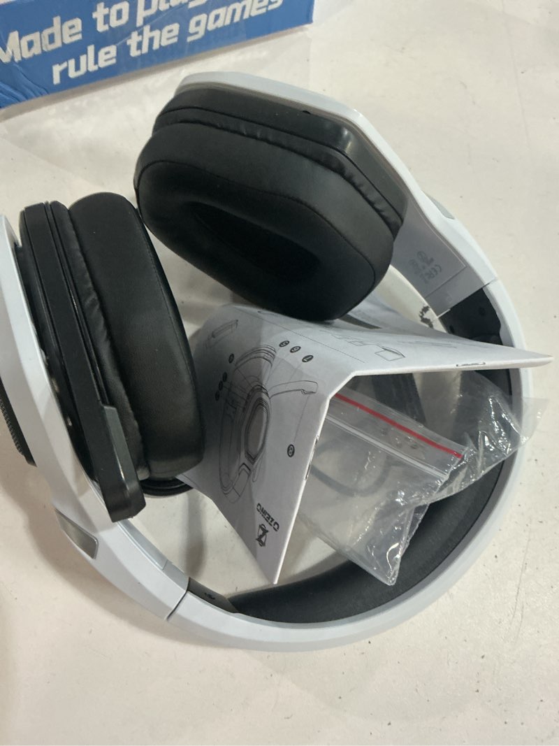 Condition photo showing Good Condition for ozeino 2.4ghz wireless gaming headset for pc, ps5, ps4 - lossless audio usb & type-c ultra stable gaming headphones with flip microphone, 40-hr battery gamer headset for switch, laptop, mobile, mac black and white