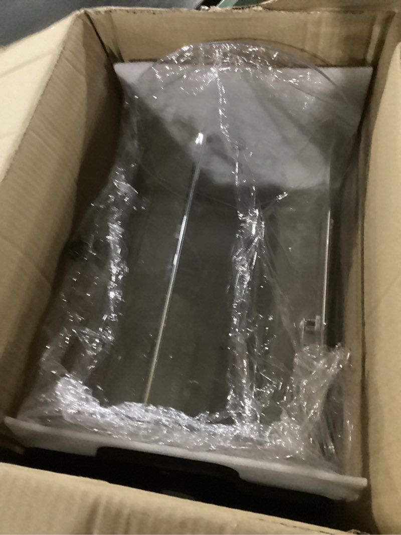 Condition photo showing New/Like New for Extra Large Acrylic Raffle Drum, 16 x 12 x 14 Inches Clear Raffle Tickets Spinner Cage with Shaking Hand, Transparent Ticket Spinner Box for Prize Draw Games Balls - Holds 4000 Tickets(Hexagon, Black) Black3 16 x 12 x 14.17 inches, XL Hexagon