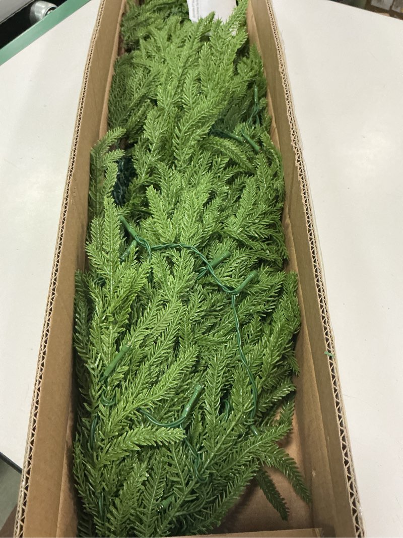 Condition photo showing Good Condition for 3FT Wall Hanging Christmas Tree with Led Lights, Pre lit Norfolk Pine Artificial Flat Wall Christmas Tree for Apartment, Cat Owners Xmas Decor