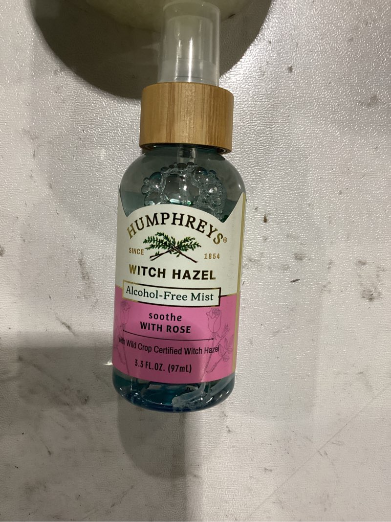 Condition photo showing Good Condition for humphreys witch hazel hydrating toner mist spray 6 pack | balancing & hydrating facial toner | alcohol-free | wild harvested witch hazel | soothing rose water | 3.3 fl oz travel size | vegan & cruelty-free hydrating 3.3 fl oz (pack of 1)