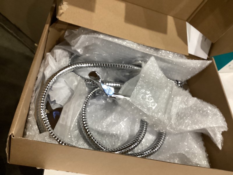 Condition photo showing As Is for Veken 14" Wide Rain Shower Head with Handheld, High Pressure Handheld Shower Heads with Multi Spray Modes, Rainfall Combo with Metal Extension Arm,Detachable Dual Shower, Extra Long Hose,Silver Chrome Chrome 14 Inch(Upgraded)