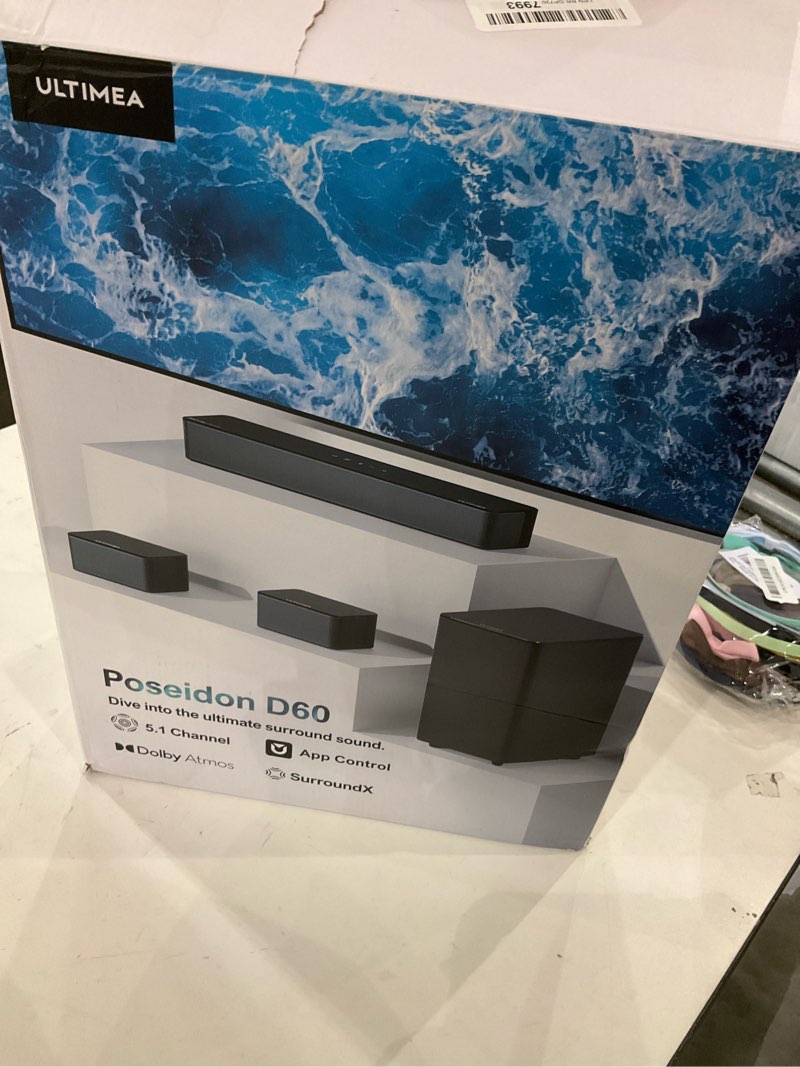 ULTIMEA 5.1 Sound Bar, 410W Dolby Atmos Surround Sound System for TV, 3D Sound Bars for Smart TV w/S