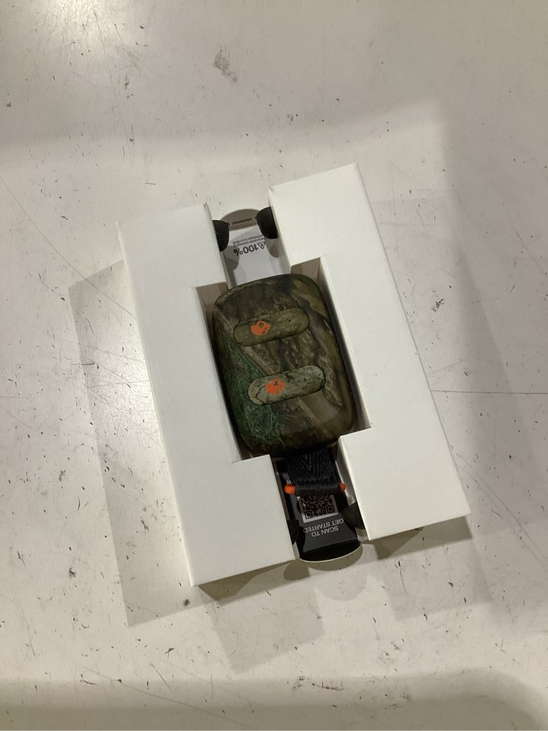 Condition photo showing New/Like New for skullcandy dime 3 wireless in-ear bluetooth earbuds - realtree apx | noise isolating fit, 20 hours battery, microphone for iphone android, easy carry with integrated lanyard, travel friendly realtree apx black/orange