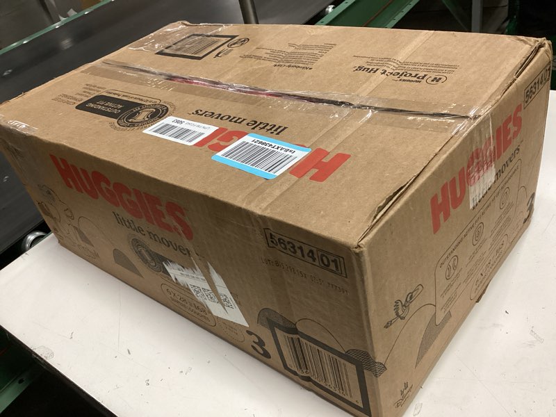 Condition photo showing New/Like New for Huggies Size 3 Diapers, Little Movers Baby Diapers, Size 3 (16-28 lbs), 168 Count (6 Packs of 28), Packaging May Vary