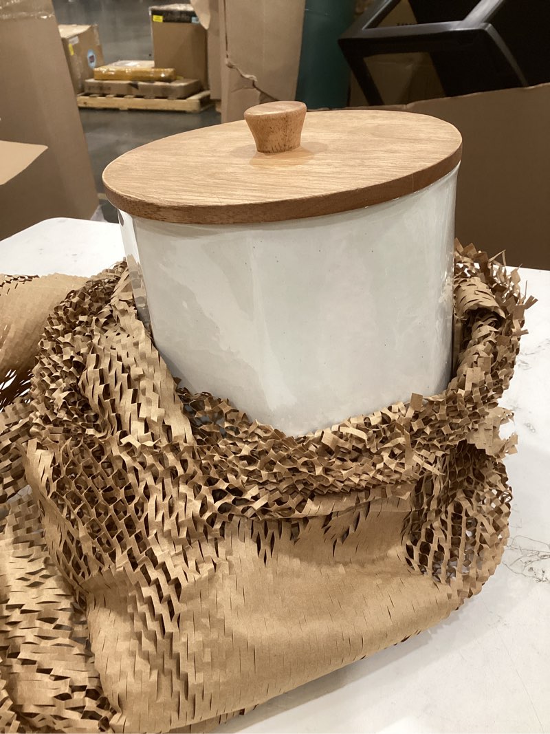 Condition photo showing Good Condition for 130 fl oz extra large stoneware canister sour cream - hearth & hand™ with magnolia