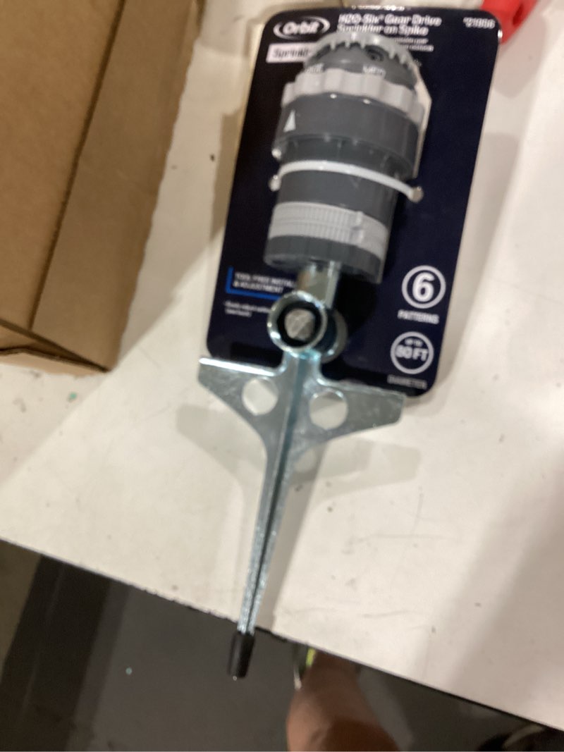 Condition photo showing Good Condition for orbit h2o-6 5000-sq ft rotating spike lawn sprinkler