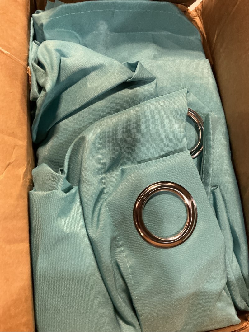 Condition photo showing Good Condition for holidayideas outdoor curtains for patio waterproof 4 pcs 54x120 inch teal | poolside privacy protection, light filtering outside curtains, grommet top curtains for porch, gazebo, pergola, backyard teal 54"w x 120"l (pack of 4) 4