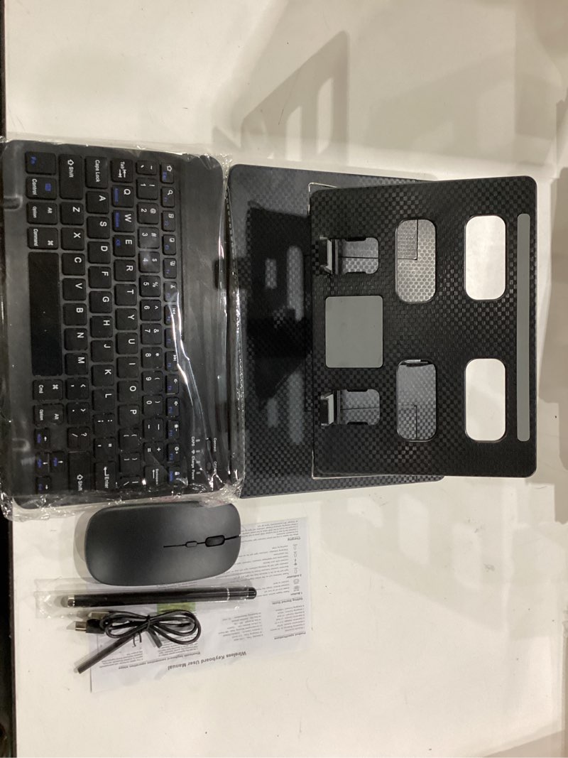 Condition photo showing New/Like New for for Samsung Galaxy Z Fold 7 6 5 4 / Z Trifold Stand and Keyboard Mouse 4 in 1 Set, Portable Bluetooth Keyboard Plus Foldable Adjustable Tablet Stand Holder for 4.7" to 13" Tablets Smartphones