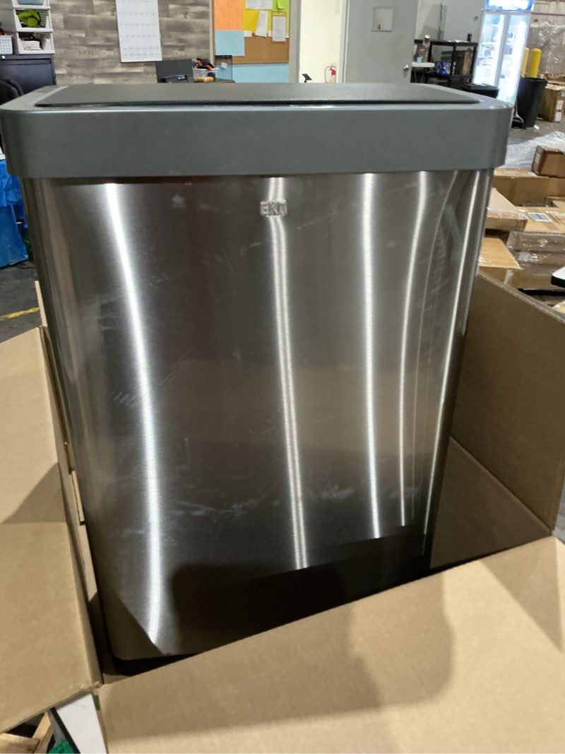 EKO Deluxe Mirage-T 50 Liter / 13.2 Gallon Touchless Rectangular Motion Sensor Trash Can