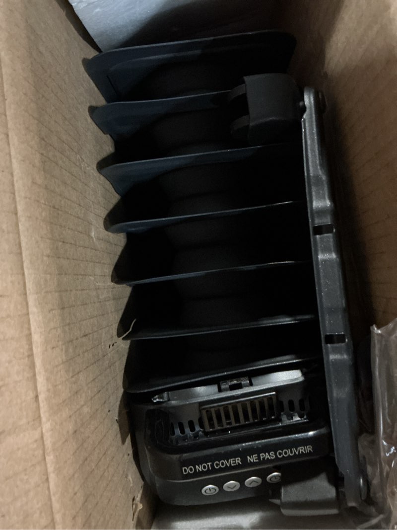 Condition photo showing Good Condition for Amazon Basics Portable Oil Space Heater with Remote Control, 7 Oil-Filled Fins, Adjustable Thermostat, 3 Heat Settings, Tip-Over and Overheat Protection, ETL Safety Certificate, 1500W, Black Digital & Remote Control