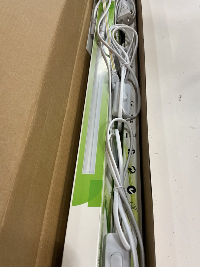 Condition photo showing Good Condition for lightingwill led t5 integrated fixture 3ft, warm white 3000~3500k, 14w, linkable shop light, ceiling and under cabinet light, corded electric with built-in on/off switch, (4 pack) warm white 3ft-4pack