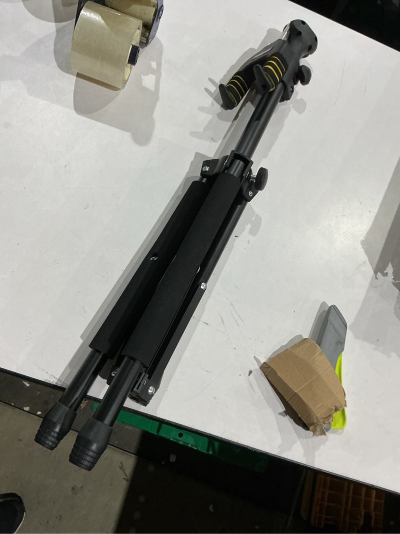 Condition photo showing As Is for keenso versatile guitar tripod stand, auto lock, thickened construction for various guitars basses ukuleles