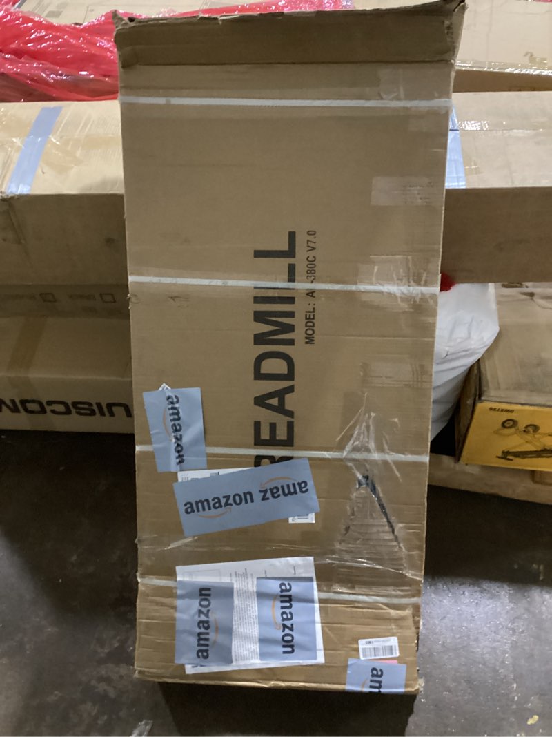 Condition photo showing As Is for Incomplete…..similar to this Treadmill with Incline 3-in-1 Portable Treadmills for Home Small, Incline Walking Pad Treadmill with Handle Bar, Walking Pad Foldable with 3.0HP Quiet Brushless, LED Dispay, 300LBS Capacity