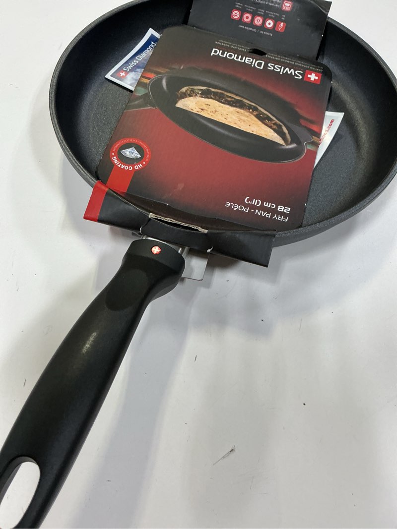 Condition photo showing Good Condition for Swiss Diamond 11 Inch Frying Pan Nonstick Diamond Frying Pan, Aluminum Coated Skillet, Dishwasher Safe and Oven Safe Fry Pans, Grey