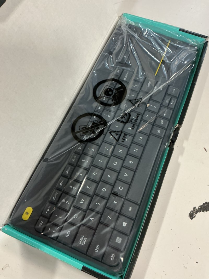 Condition photo showing Good Condition for logitech wireless touch keyboard k400 plus keyboard with 3.5-inch multi-touch touchpad, quiet keys, wireless keyboard up to 33 ft. plug-and-play (renewed)