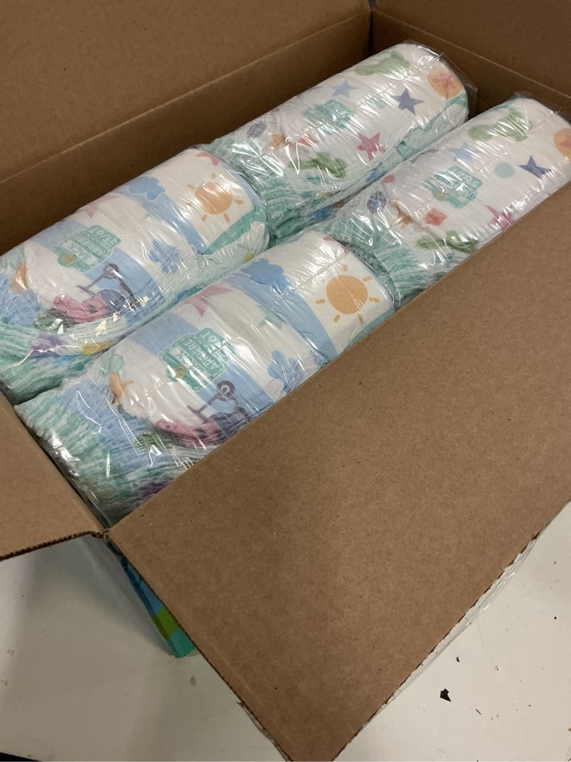 Condition photo showing New/Like New for (size:5t-6t)easy ups girls & boys potty training pants, size 5t-6t, 84 count, peppa absorbent training underwear, up to 100% leakproof day and night, hypoallergenic (packaging may vary) 5t-6t 84