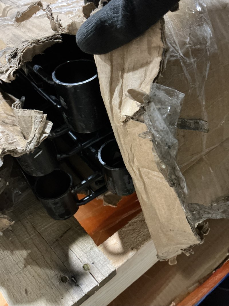 Condition photo showing As Is for possibly used regency 36\" x 60\" x 70\" nsf black epoxy mobile wire shelving starter kit with 4 shelves