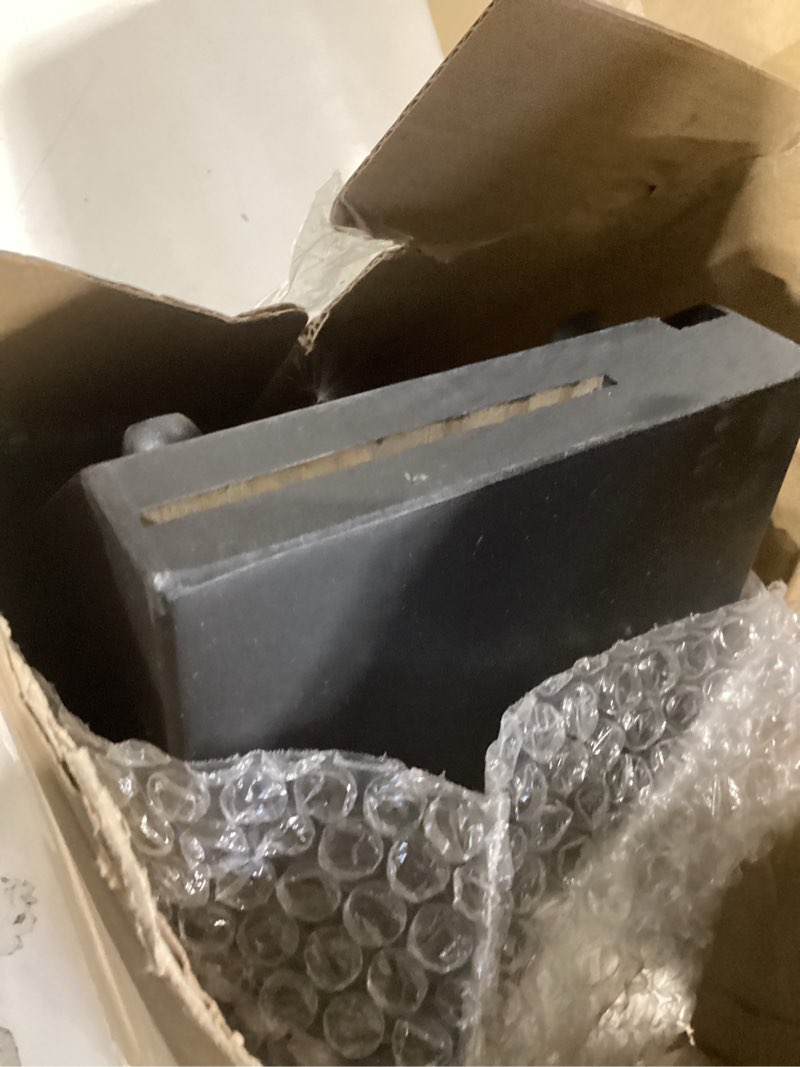 Condition photo showing As Is for 20 slot knife block storage without knives,acacia wood universal knife holder for kitchen countertop,large butcher block organizer,easy kitchen knife storage (black)